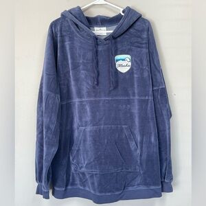Disney Cruise Line Navy & Silver Velour Hoodie Spirit Jersey